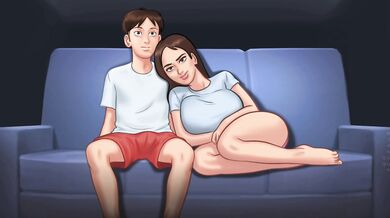My hot stepsis with watching movie and creampied | Sommertime saga Gameplay