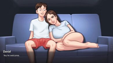 My hot stepsis with watching movie and creampied | Sommertime saga Gameplay