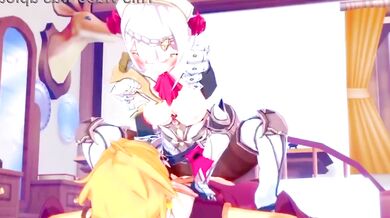 Noelle gives her master the best Sexual treatment - Genshin Impact