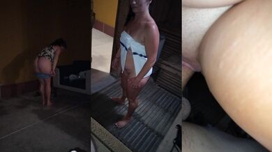 Stepsister fucks me in the sauna