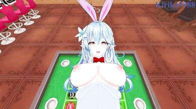 Yukihana Lamy (Bunny Girl) and I have intense sex in the casino. - Hololive VTuber POV Hentai