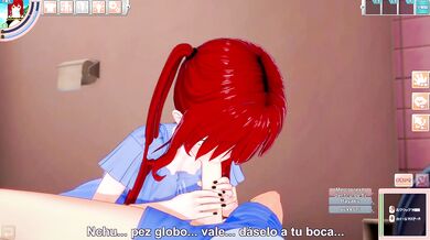 HENTAI GAME - GIRLFRIEND DOING ORAL SEX IN THE BATHROOM
