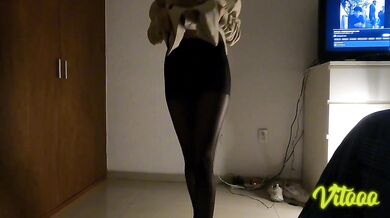 I took my secretary home and had sex with her by pulling down her stockings