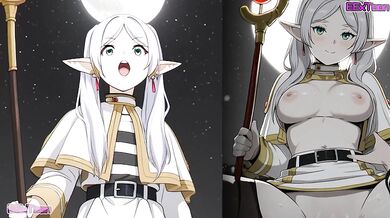 Sousou no Frieren hentai anime - Big Tits Frieren Blow Job
