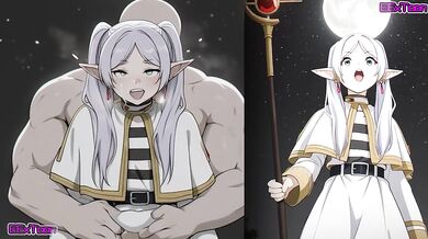 Sousou no Frieren hentai anime - Big Tits Frieren Blow Job