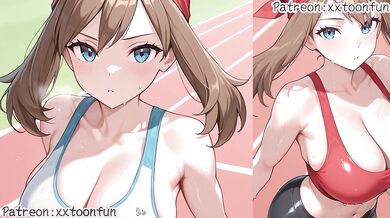 Pokemon Hentai - May Sporty Suit Blow Job