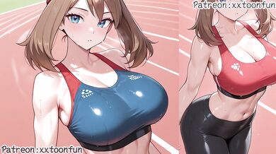 Pokemon Hentai - May Sporty Suit Blow Job