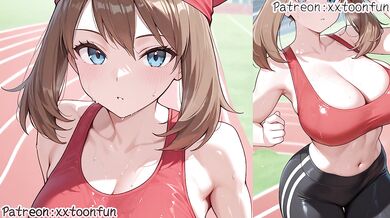 Pokemon Hentai - May Sporty Suit Blow Job
