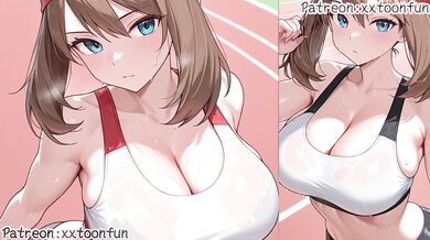 Pokemon Hentai - May Sporty Suit Blow Job