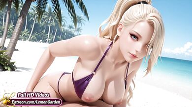 Ino Yamanaka Gets Fucked Hard on Summer Vacation. Naruto. Ai generated