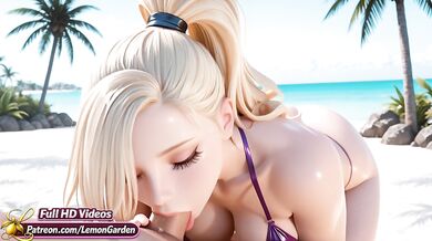 Ino Yamanaka Gets Fucked Hard on Summer Vacation. Naruto. Ai generated