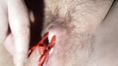 Clipping my clit, pulling and teasing it.#3.