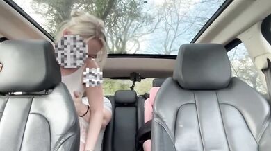 POV Reverse Cowgirl Car Fuck – Loud Amateur Wife Rides Hard with Traffic Passing