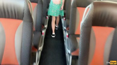 Crazy Man Takes Out His Cock On Public Bus - But Girl Doesn't Lose Her Head And Helps Him Cum