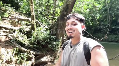 Daring couple gets lost in the woods and ends up fucking in a hidden paradise!