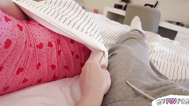 Step-daddy teaches teen how to fuck