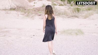 Naughty Babe Surprises Her Boyfriend With Her BFF At The Beach - LATINA MILF