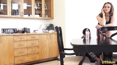 Chanel Preston's Gets An Unexpected Phone Fuck - Rough Kitchen Bang By James Deen
