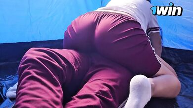 STUDENTS FUCKING IN THE TENT, schoolgirl fucking on the excursion!!