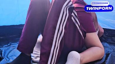 STUDENTS FUCKING IN THE TENT, schoolgirl fucking on the excursion!!