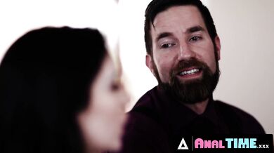 ANALTIME.XXX - Naughty Tattooed Babe Anna de Ville Gets Her Ass Pounded During Threesome