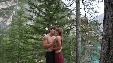 Nature inspired us and we couldn't resist. Kisses. touches, everything felt right in that moment.