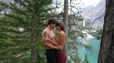 Nature inspired us and we couldn't resist. Kisses. touches, everything felt right in that moment.