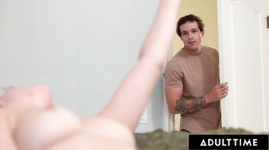 ADULT TIME - Naughty PAWG Leana Lovings Caught Fingering Herself By Horny Stepbrother-In-Law