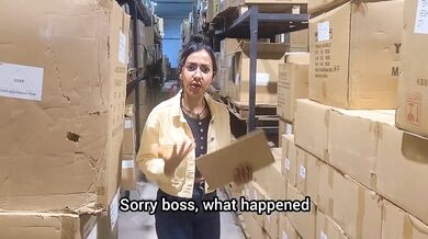 Sex with my boss in the warehouse of the company