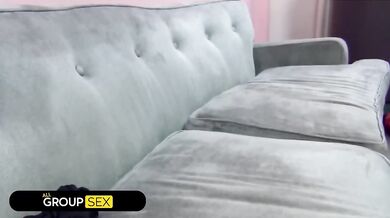 Ike Diezel’s Cum Splashes Angelina Valentine’s Glasses In Porno Dan’s Out-of-control Blowjob Battle!