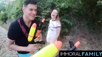 Woodland Chase, Topless Alexis Hunts Horny Pranksters!