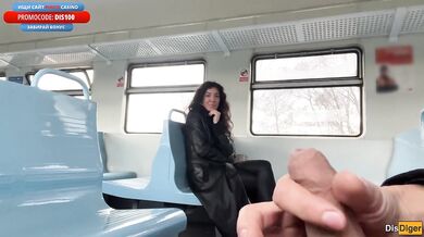 Public Dick Flashing on Train - Stranger Girl was Shocked when Saw my Hard Cock