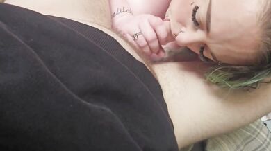 RevealMe || BUNNY AND HER PIERCE TONGUE ENJOY SUCKING A PIERCE DICK || BRITISH DICK