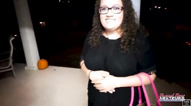 Busty Brunette Harper B BBW Audition Sloppy Deepthroat Greedy Swallow!