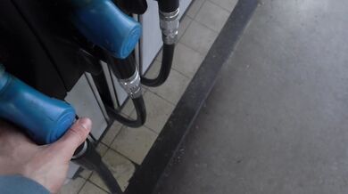 I give the gas station attendant a blowjob to repay him for his help