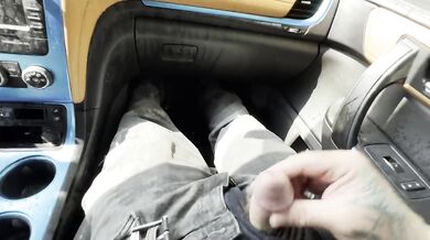 Horny Car Pee And Cum