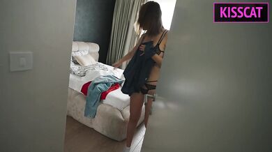 S3E1: Step son backs to home and meets with new Step mom, later at midnight fucks her in share bed