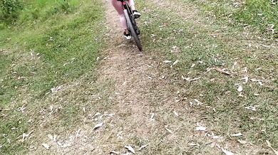Bike ride ended with hard sex in the middle of the forest with my new friend.