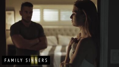 FAMILY SINNERS - Sexy Chick Gets Her Pussy Stretched And Covered In Cum By Her Boyfriend’s Brother