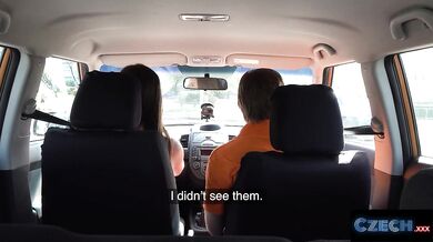 CZECH XXX - Failed Driving Test Turns Into Sloppy BJ and Doggy Fuck