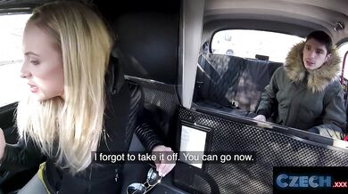 Cute Czech Blonde Taxi Driver Rides Passengers Cock - CZECH XXX