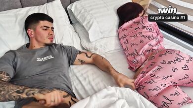 My roommate knows my boyfriend isn't satisfying me, she comes into my room and fucks me hard