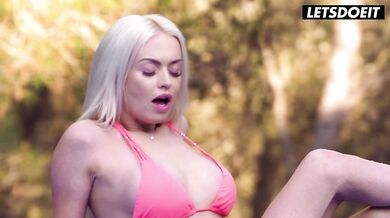 Blissful Lesbian Sex by The Pool with Lena Love and Lya Missy - A GIRL KNOWS