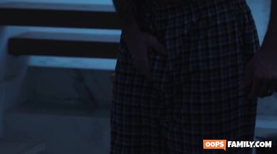 Stepdad's merciless cock destroys Kay Lovely's hairy pussy after robbery - OopsFamily