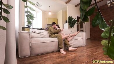 DTFsluts - Russian slut Hot Pearl fucks her boyfriend