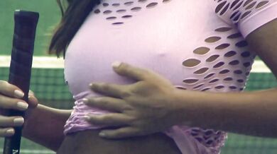Country Club Member Hannah Hunter Fucks Herself With A Tennis Racket Grip!