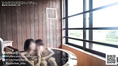 Hot Spring Vlog: Japanese Couple Having Sex with Handjob and Blowjob