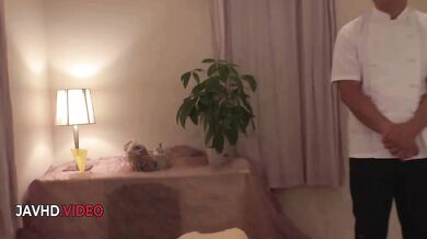 Wild Asian massage sparks her re she sucks cock passionately then moans loud