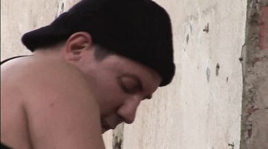 Two Horny Euro Lesbians Get Ass Fucjed By Two Studs In Abandoned Building