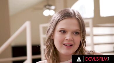 DEVILS FILM - Horny 18yo Coco Lovelock Squirts During Hot Sex With Stepbrother